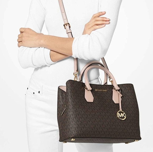 Michael Kors Camille Small Logo Satchel - Picture 15 of 15
